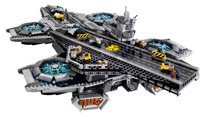 Illustration for article titled The Lego SHIELD Helicarrier is real and amazing